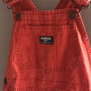 OshKosh red overalls, size 5t